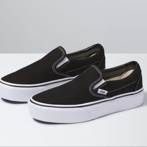 Vans Slip-On Platform Canvas Shoes